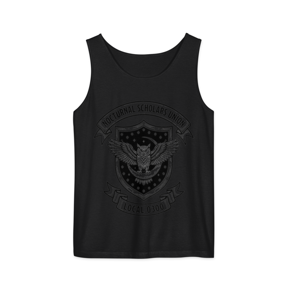Nocturnal Scholars Union: Local 0300 | Crest - Tank Black