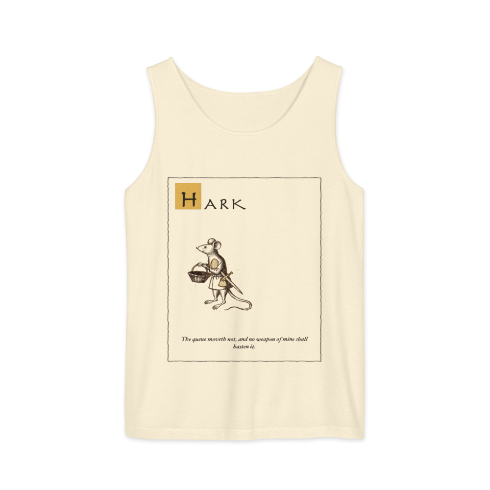 Hark: The Queue Moveth | Ye Olde Grievance Tee - Ivory