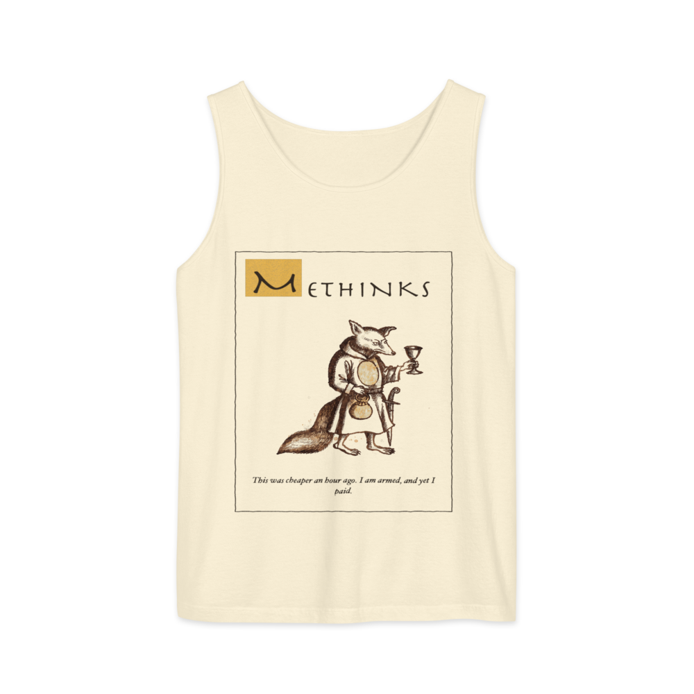 Methinks: Cheaper An Hour Ago | Ye Olde Grievance Tee - Ivory