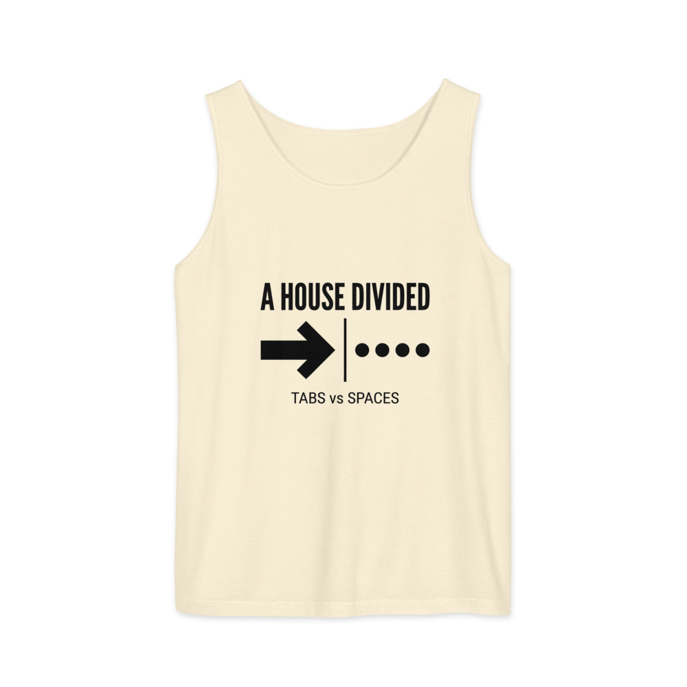 A House Divided: Tabs vs Spaces | Programmer - Tank Ivory (artwork corrected)