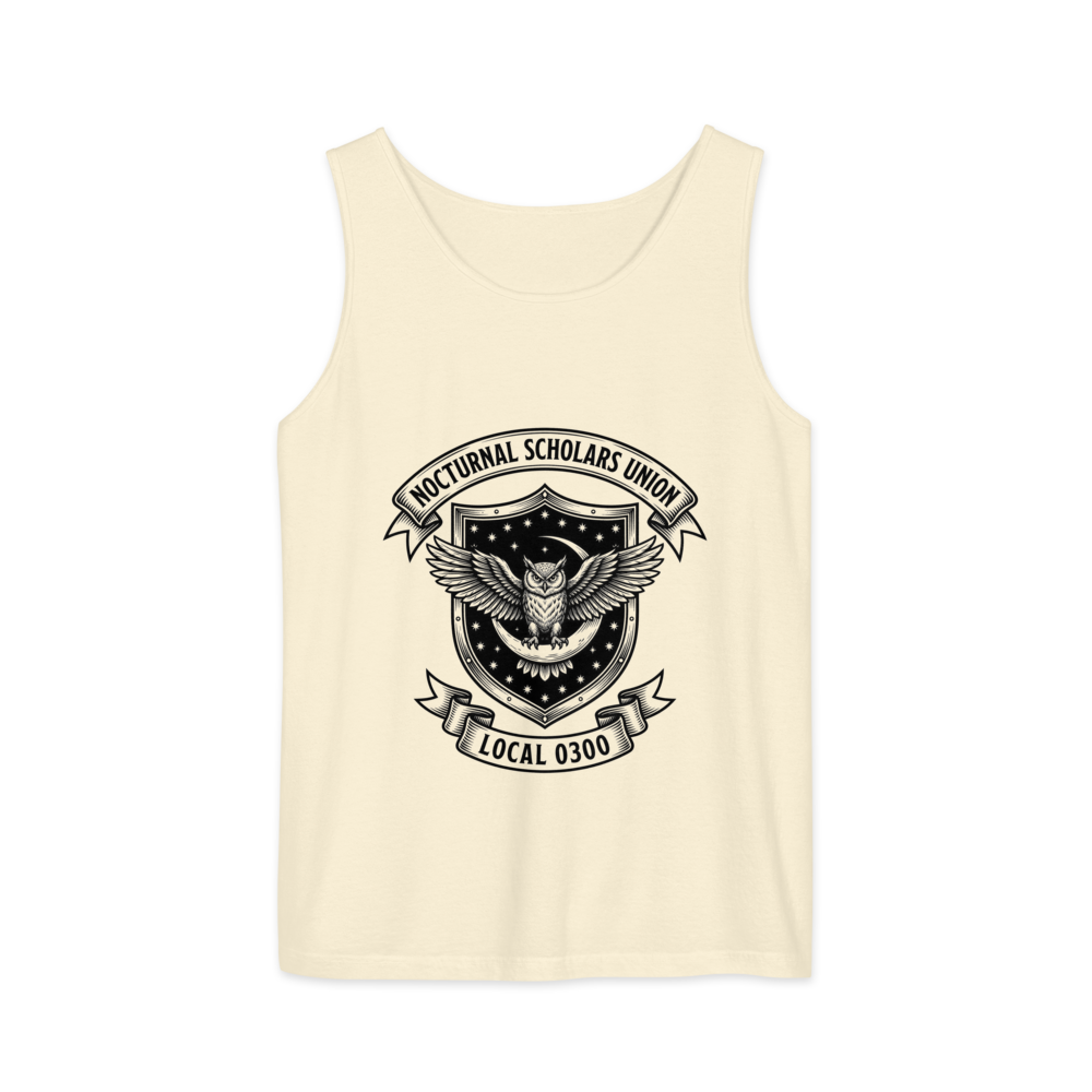 Nocturnal Scholars Union: Local 0300 | Crest - Tank Ivory (artwork corrected)