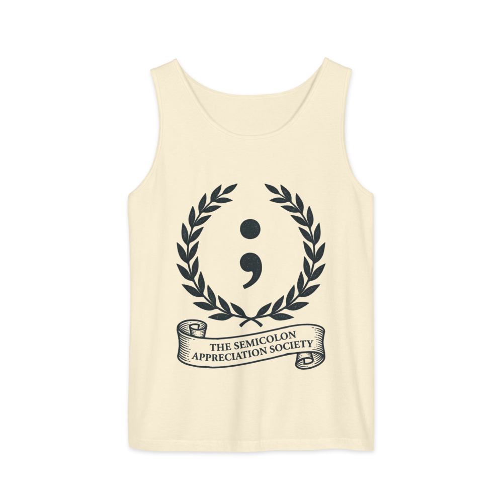 The Semicolon Appreciation Society | Grammar - Tank Ivory (artwork corrected)