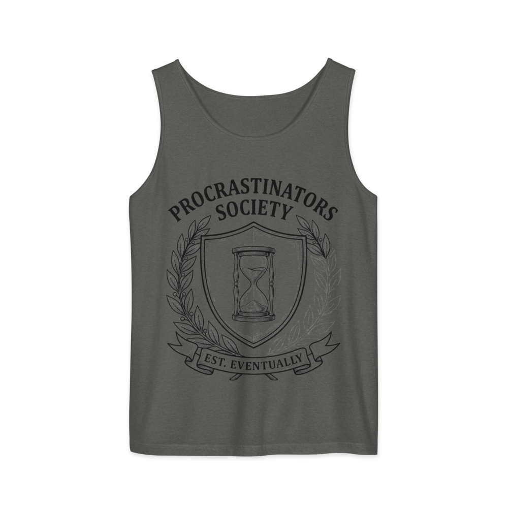 Procrastinators Society: Est. Eventually | Crest - Tank Pepper