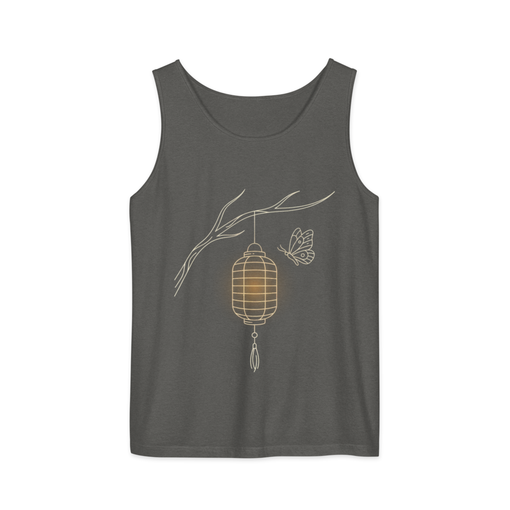 Lantern and Moth | Japanese Minimalist - Tank Pepper
