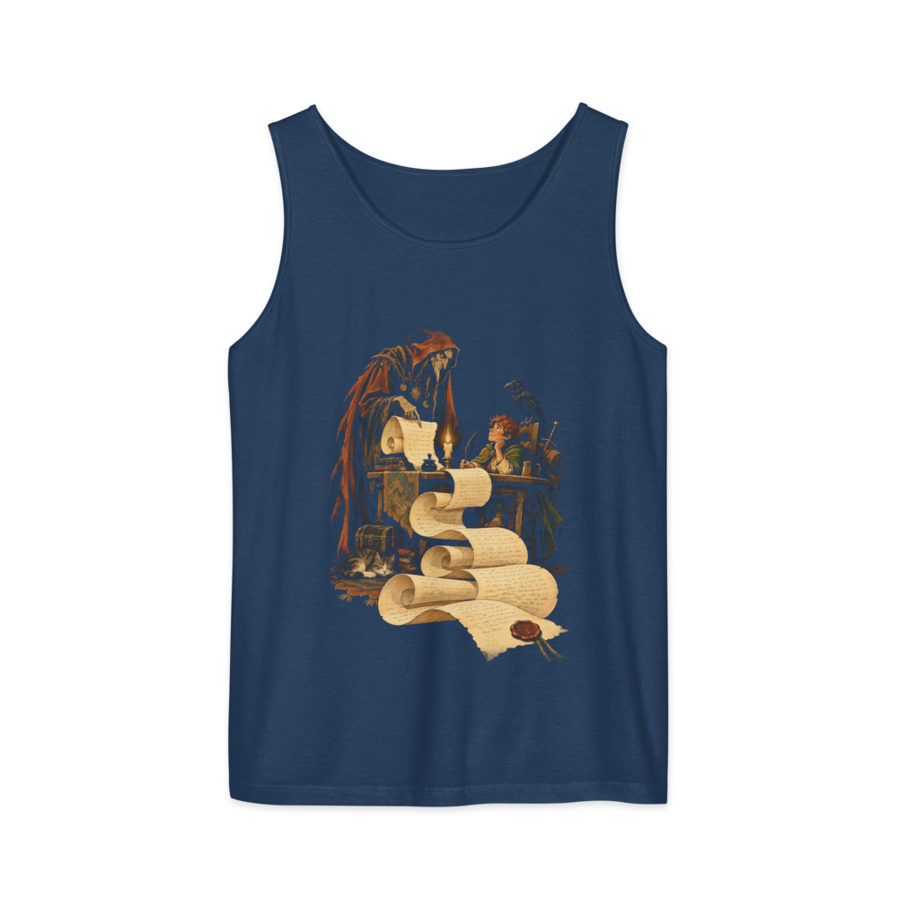 Terms of the Contract | Retro Fantasy - Tank True Navy (artwork corrected)