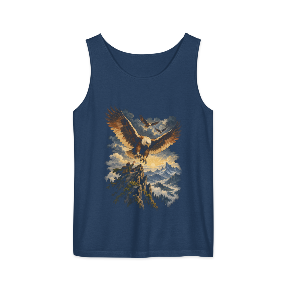 The Eagles Are Coming | Retro Fantasy - Tank True Navy (artwork corrected)