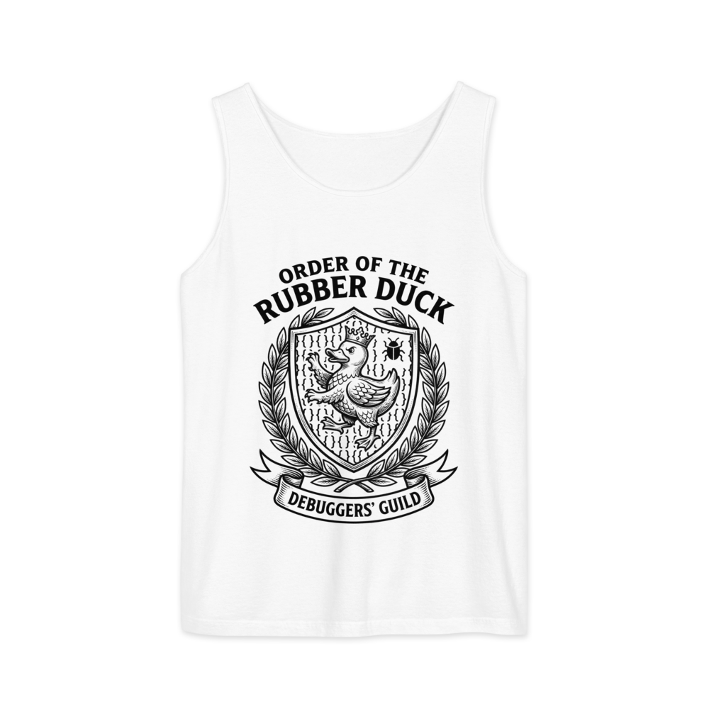 Order of the Rubber Duck: Debuggers' Guild | Crest - Tank White (artwork corrected)