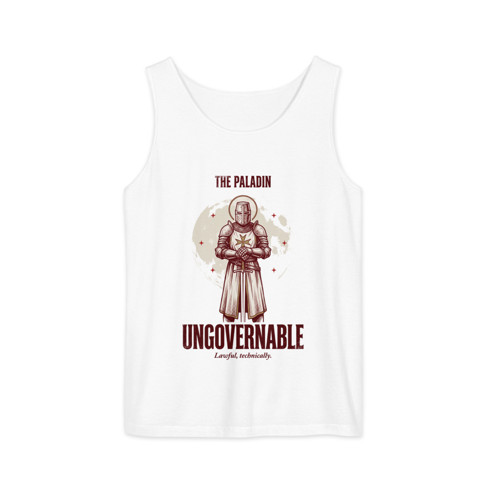 Paladin - Ungovernable | TTRPG Class | Vintage Tabletop RPG - Tank White (artwork corrected)