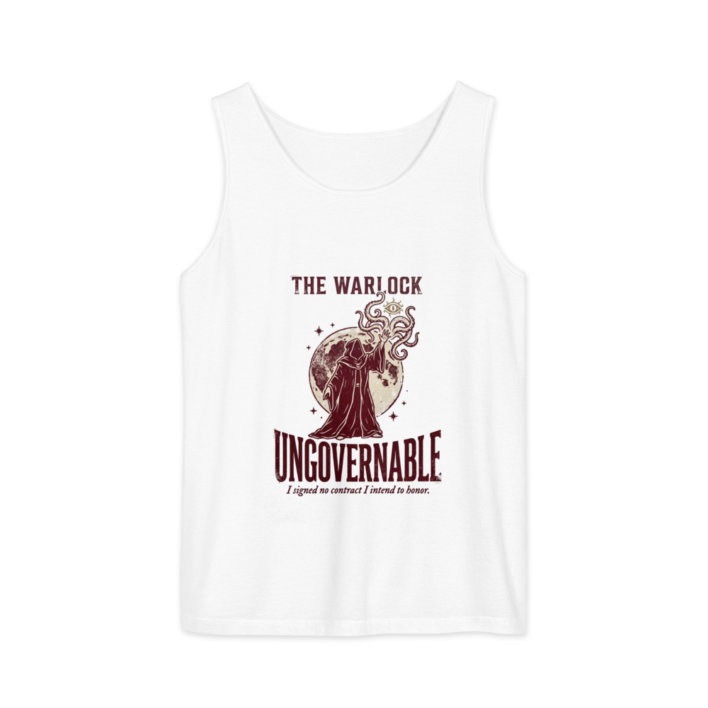 Warlock - Ungovernable | TTRPG Class | Vintage Tabletop RPG - Tank White (artwork corrected)