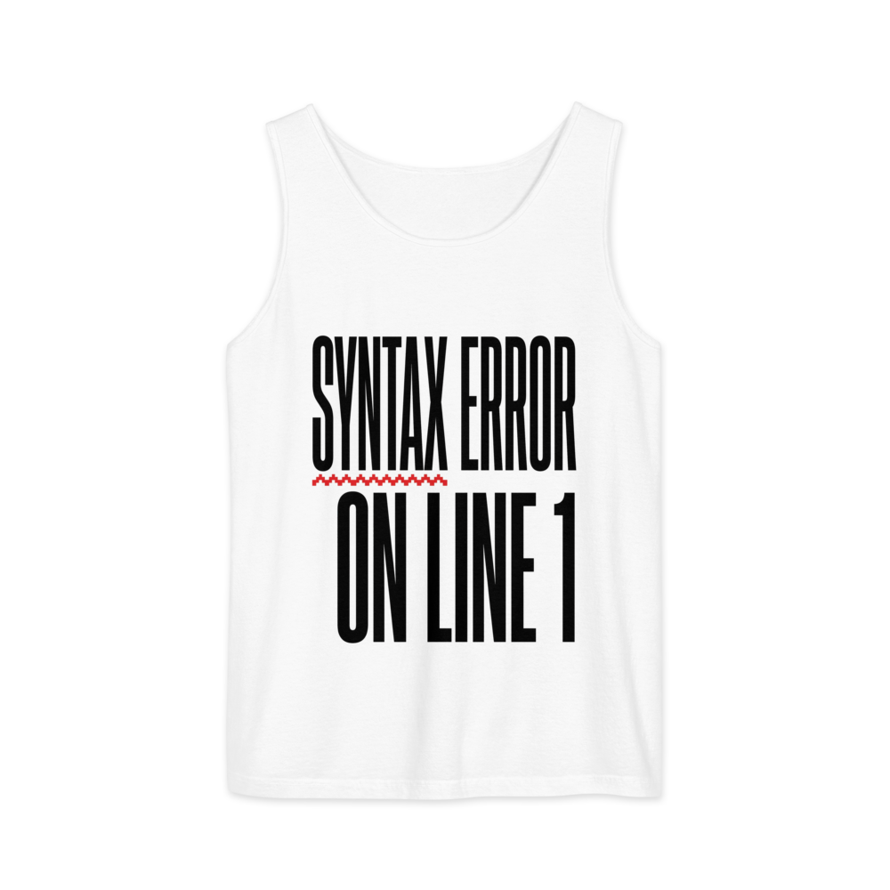 Syntax Error on Line 1 | Retro Programmer - Tank White (artwork corrected)