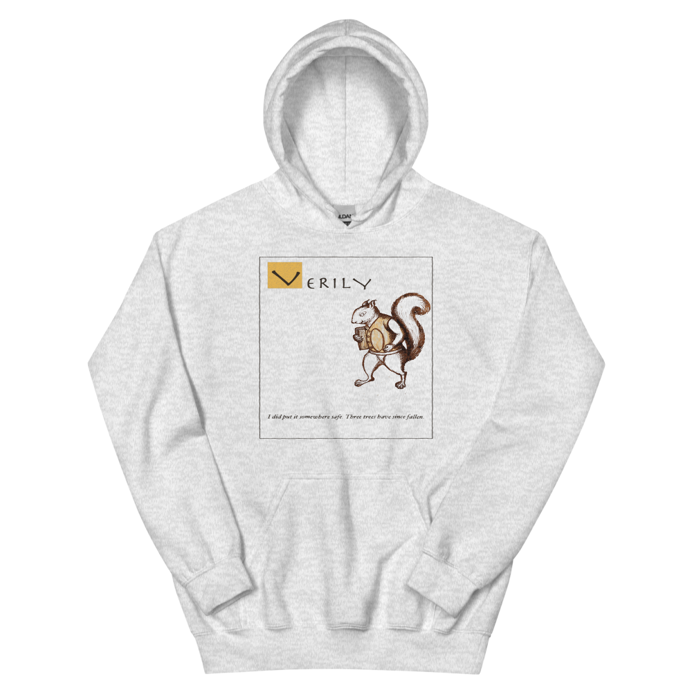 Verily: I Put It Somewhere Safe | Ye Olde Grievance Tee - Hoodie Ash