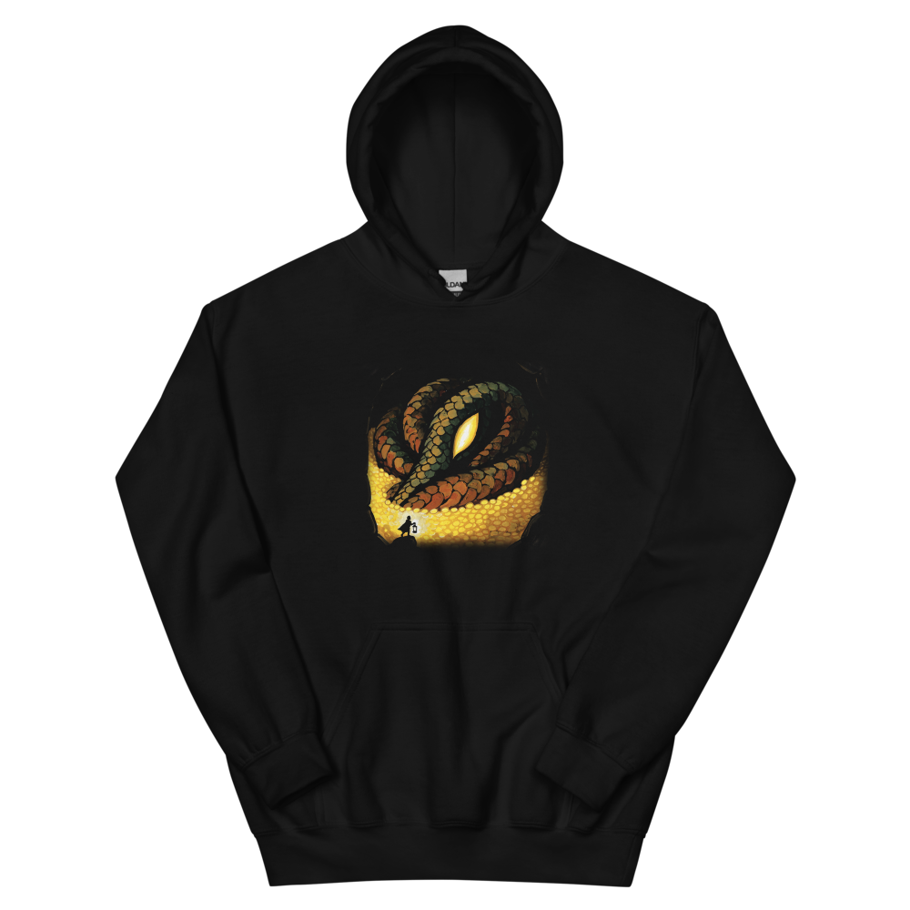 Where the Gold Sleeps | Retro Fantasy - Hoodie Black