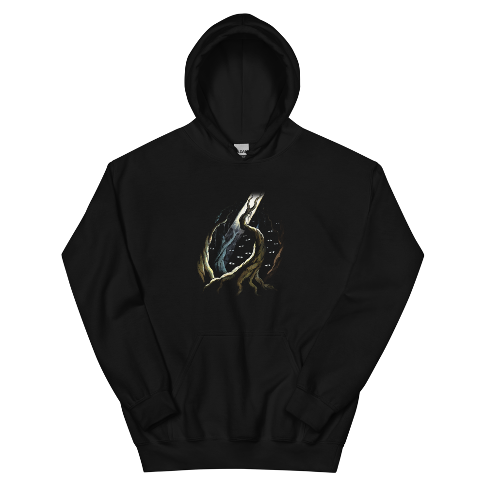 The Web Wood | Retro Fantasy - Hoodie Black