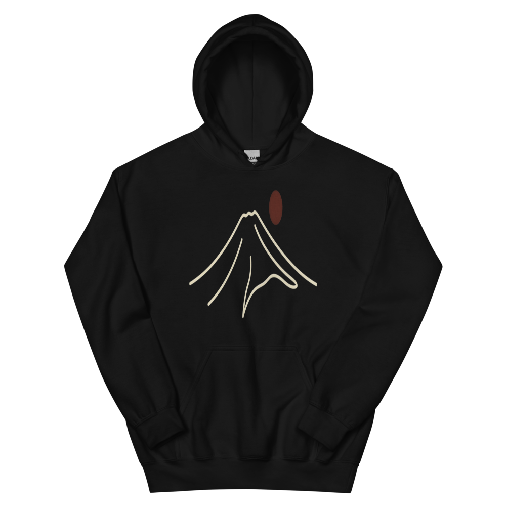 Fuji Minimal | Japanese Minimalist - Hoodie Black