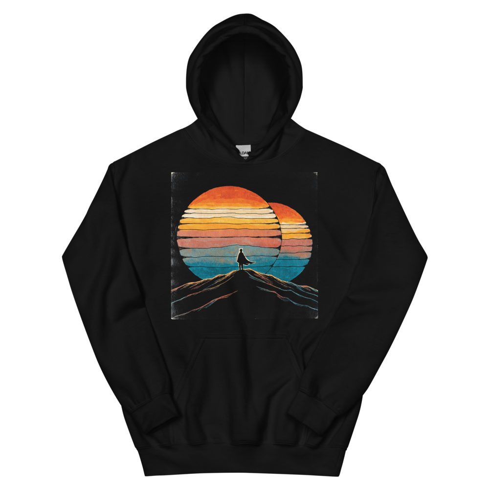 Twin Suns | Retro Space Opera - Hoodie Black