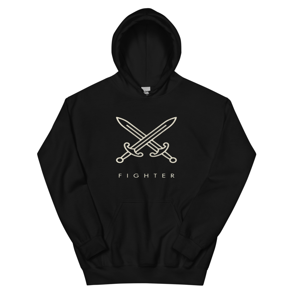 Fighter | TTRPG Class Icon - Hoodie Black