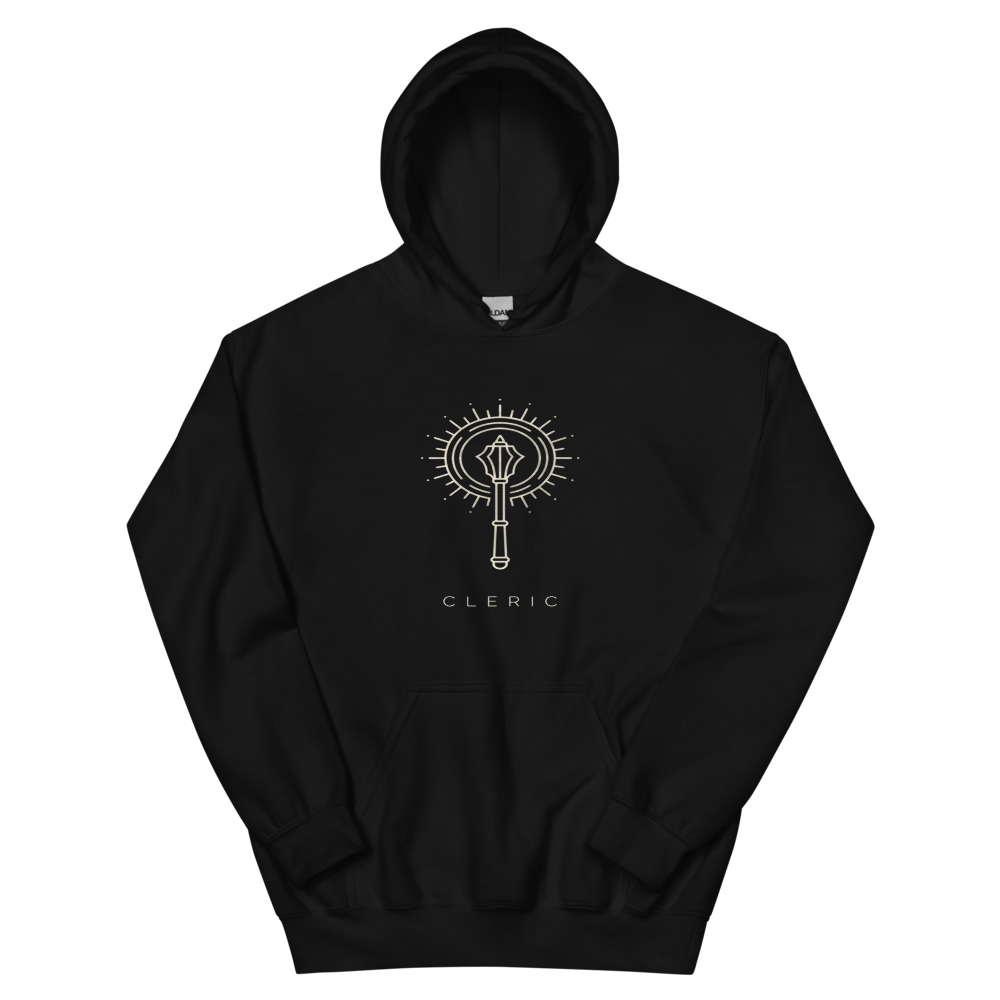 Cleric | TTRPG Class Icon - Hoodie Black