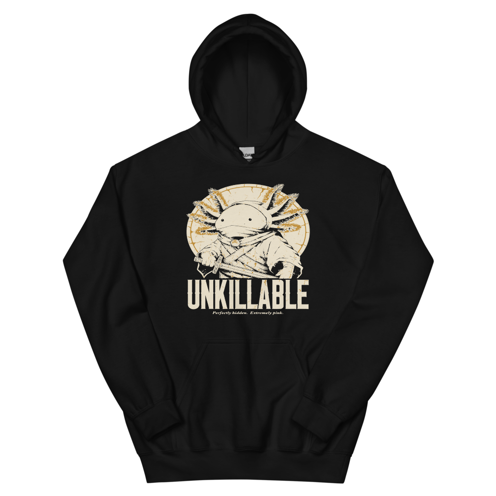 Axolotl Shinobi | Unkillable Warrior - Hoodie Black