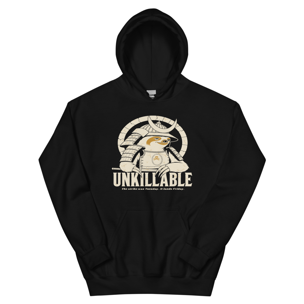 Sloth Samurai | Unkillable Warrior - Hoodie Black