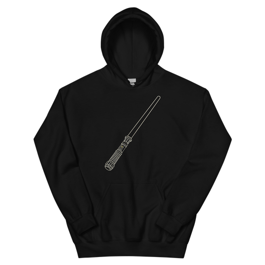 The Laser Sword | Retro Space Opera - Hoodie Black (scale corrected)