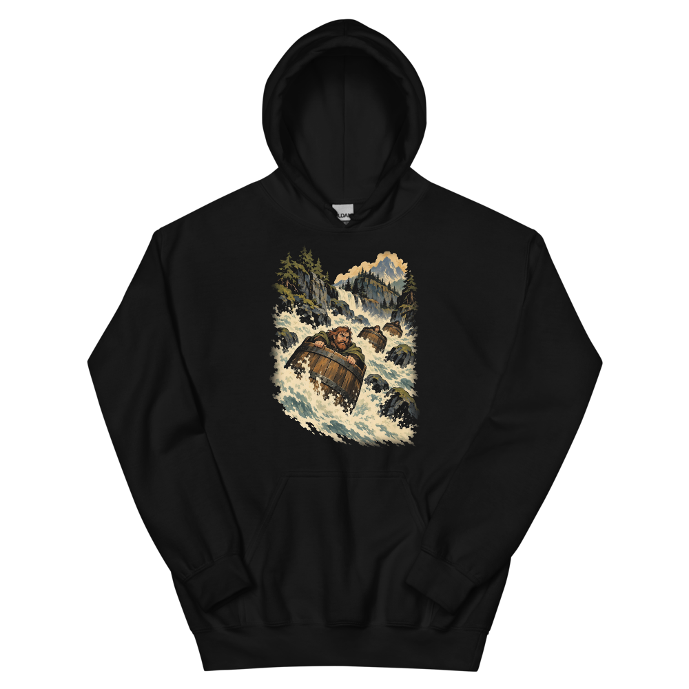 Downriver | Retro Fantasy - Hoodie Black (scale corrected)