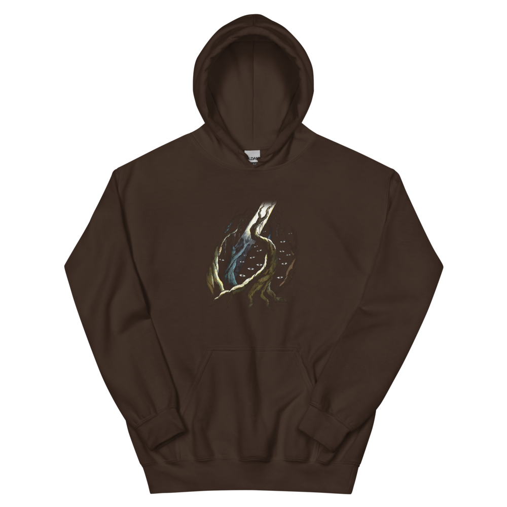 The Web Wood | Retro Fantasy - Hoodie Dark Chocolate