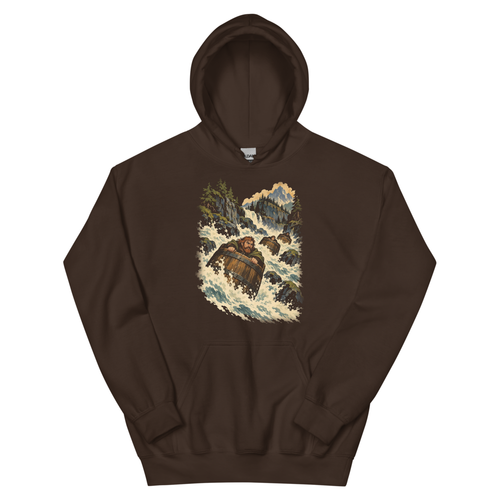 Downriver | Retro Fantasy - Hoodie Dark Chocolate (scale corrected)