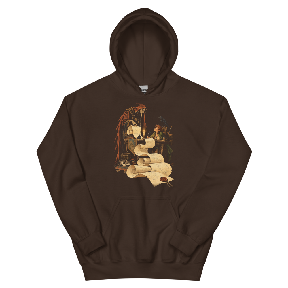 Terms of the Contract | Retro Fantasy - Hoodie Dark Chocolate (scale corrected)