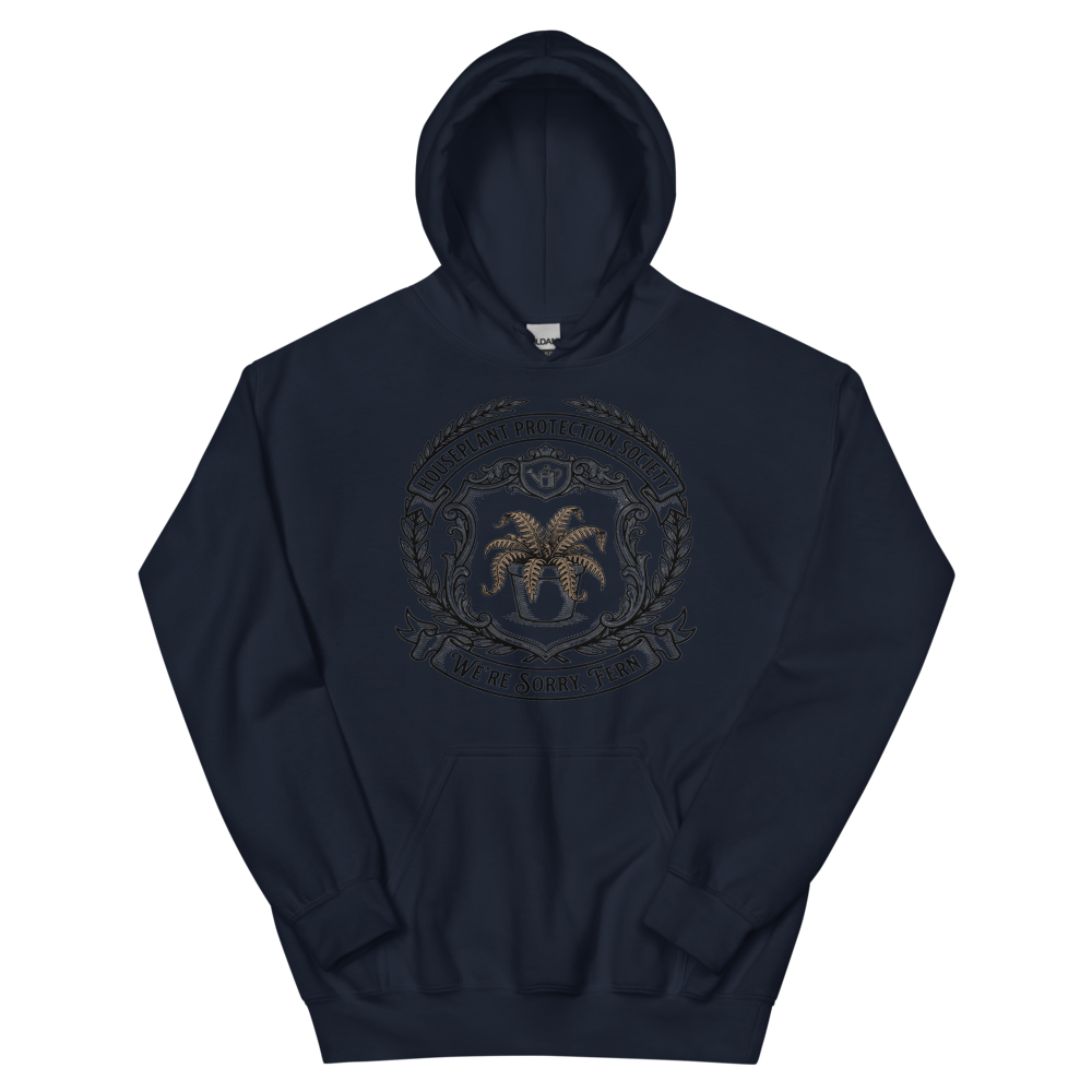 Houseplant Protection Society: We're Sorry, Fern | Crest - Hoodie Navy