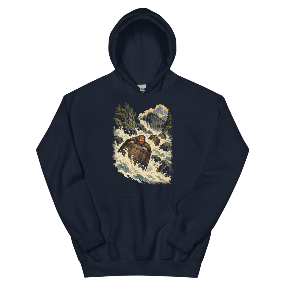 Downriver | Retro Fantasy - Hoodie Navy (scale corrected)