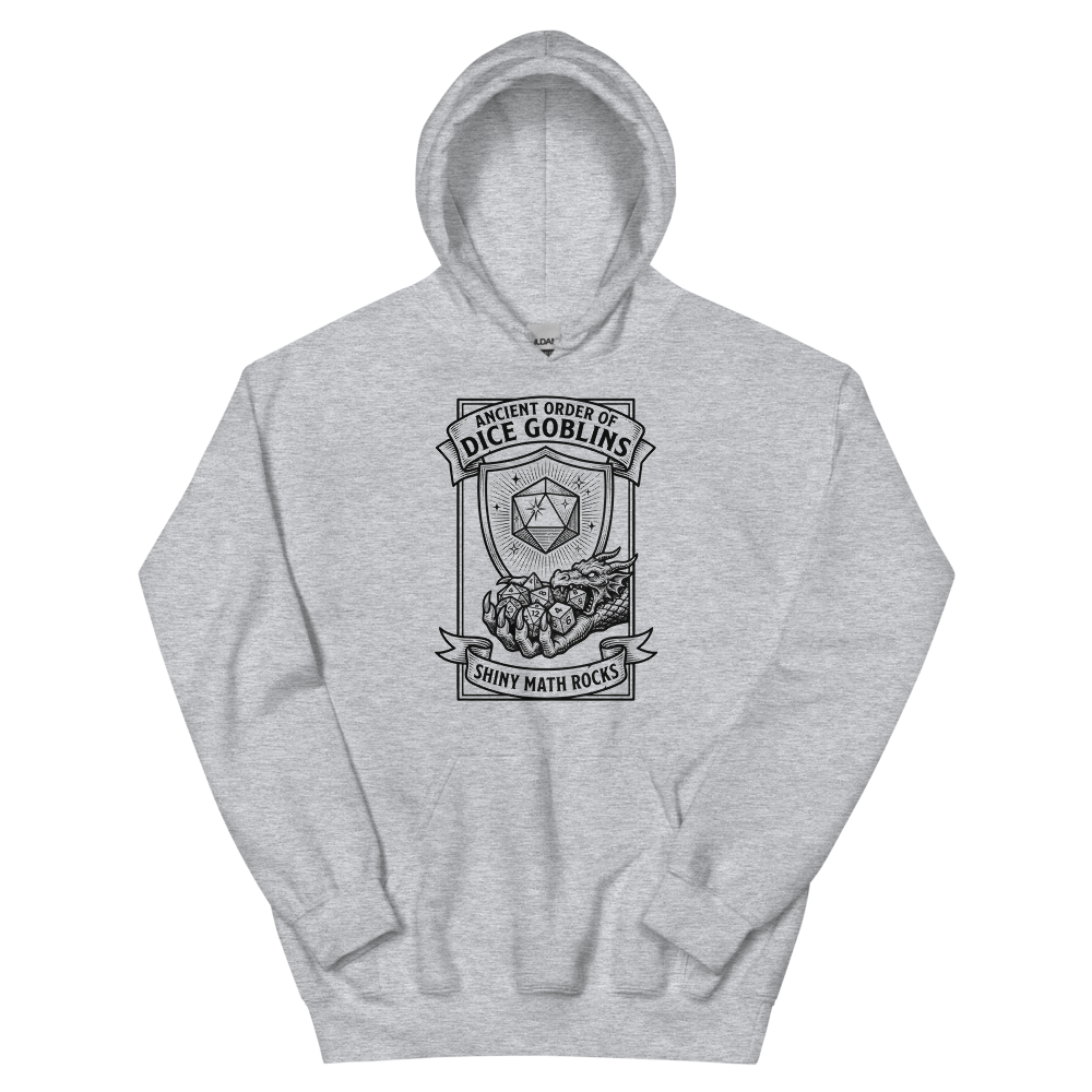 Ancient Order of Dice Goblins | Crest - Hoodie Sport Grey (artwork corrected)
