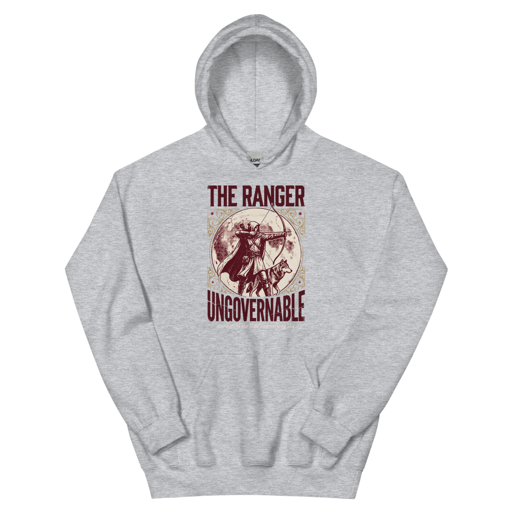 Ranger - Ungovernable | TTRPG Class | Vintage Tabletop RPG - Hoodie Sport Grey (artwork corrected)