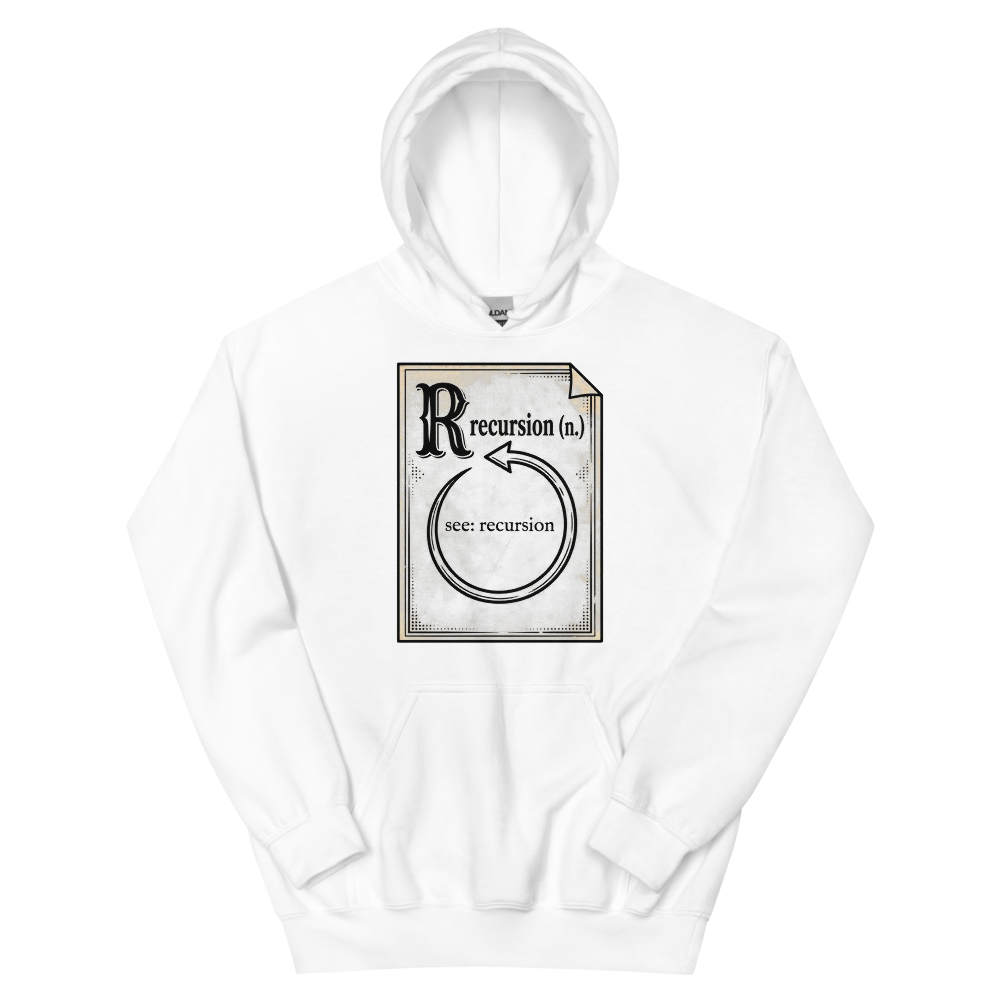 Recursion (n.) See: Recursion | Programmer - Hoodie White (scale corrected)
