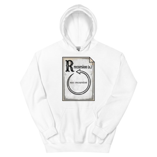 Recursion (n.) See: Recursion | Programmer - Hoodie White (scale corrected)