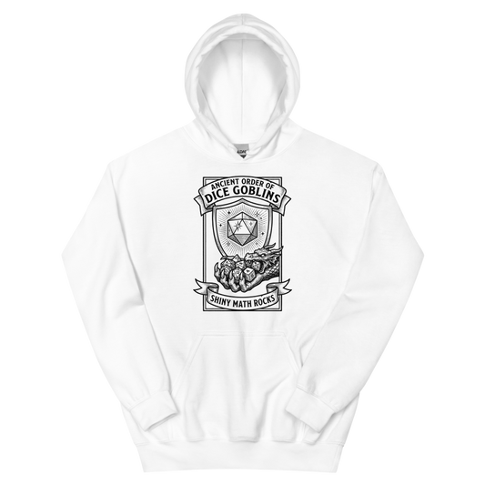 Ancient Order of Dice Goblins | Crest - Hoodie White (artwork corrected)