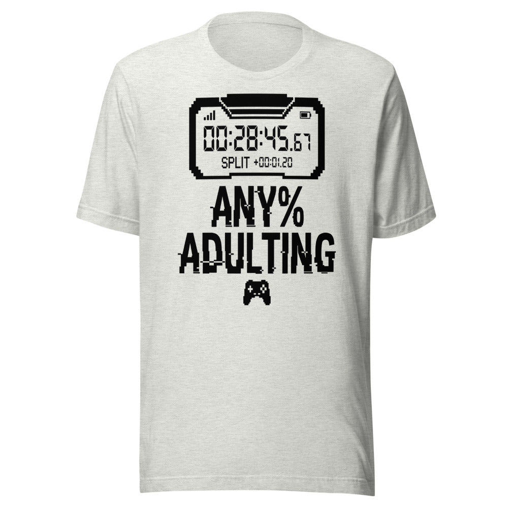 Any% Adulting: Speedrun Timer | Gamer Tee