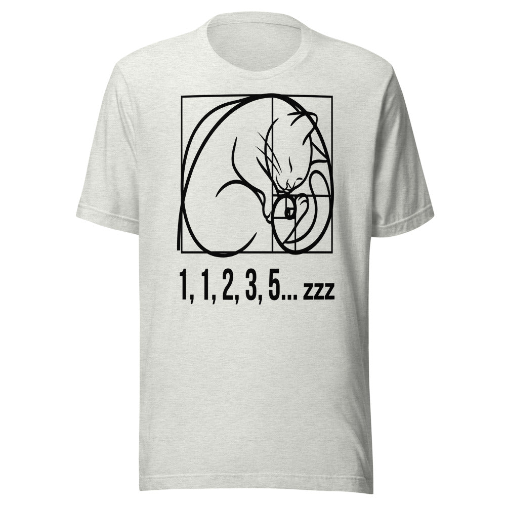 Fibonacci Cat — 1, 1, 2, 3, 5... zzz | Math Cat Tee