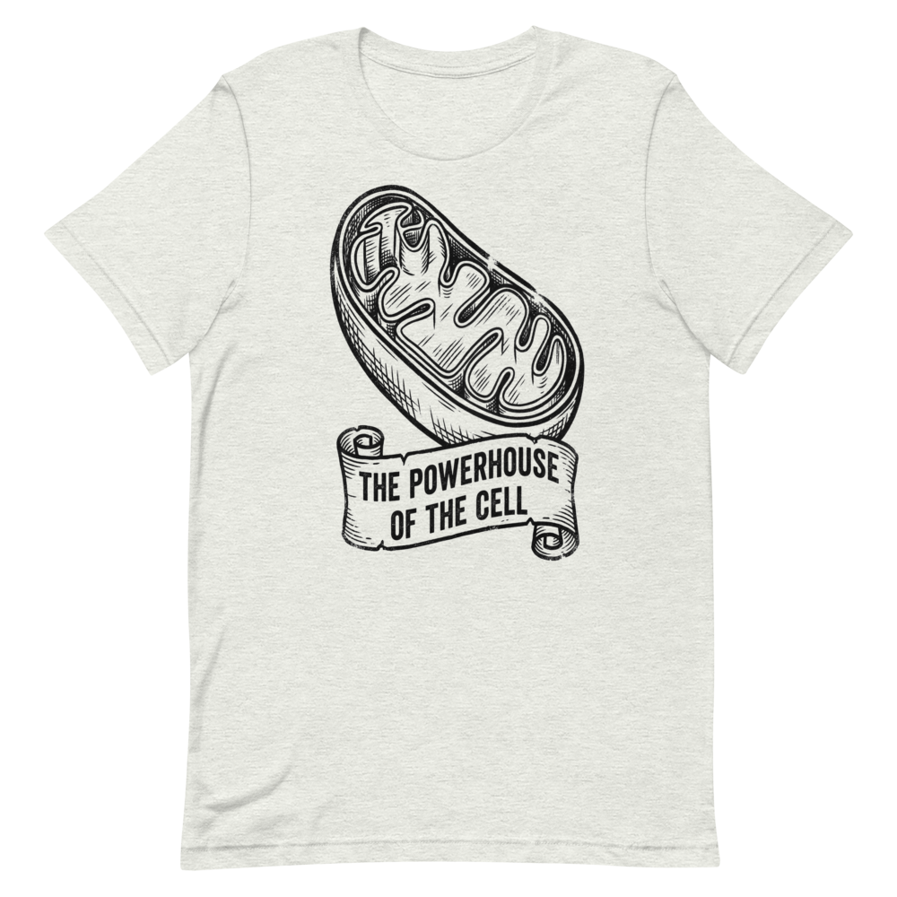Mitochondria: The Powerhouse of the Cell | Vintage Science Tee - Ash