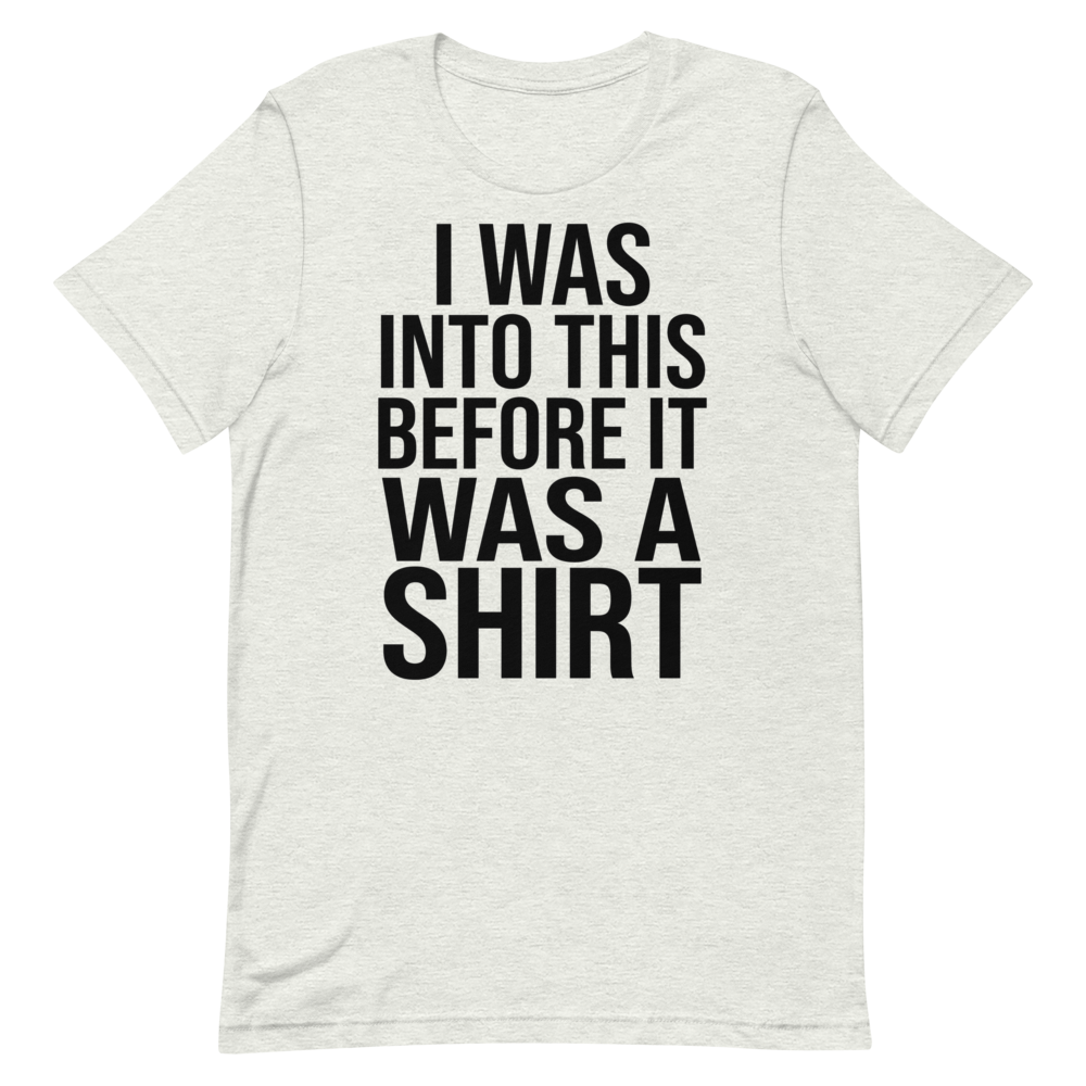 I Was Into This Before It Was a Shirt | Ironic Nerd Tee - Ash