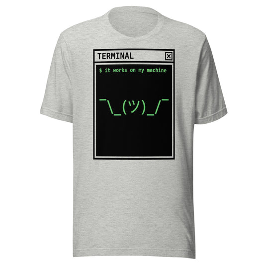 It Works on My Machine | Programmer Tee Athletic Heather flat lay