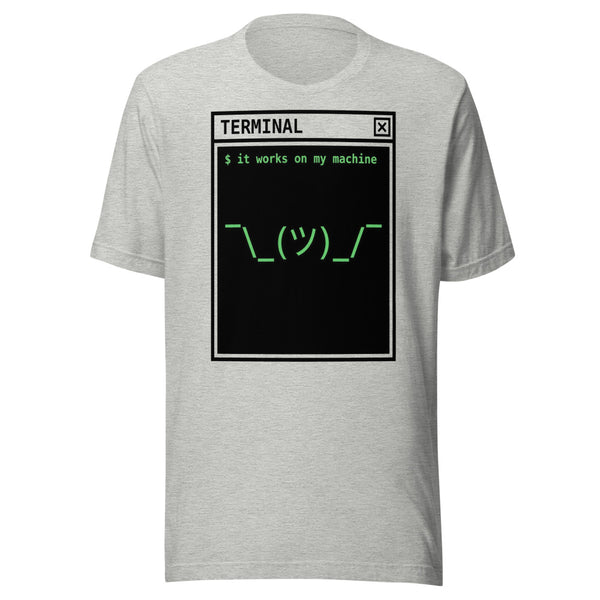 It Works on My Machine | Programmer Tee Athletic Heather flat lay