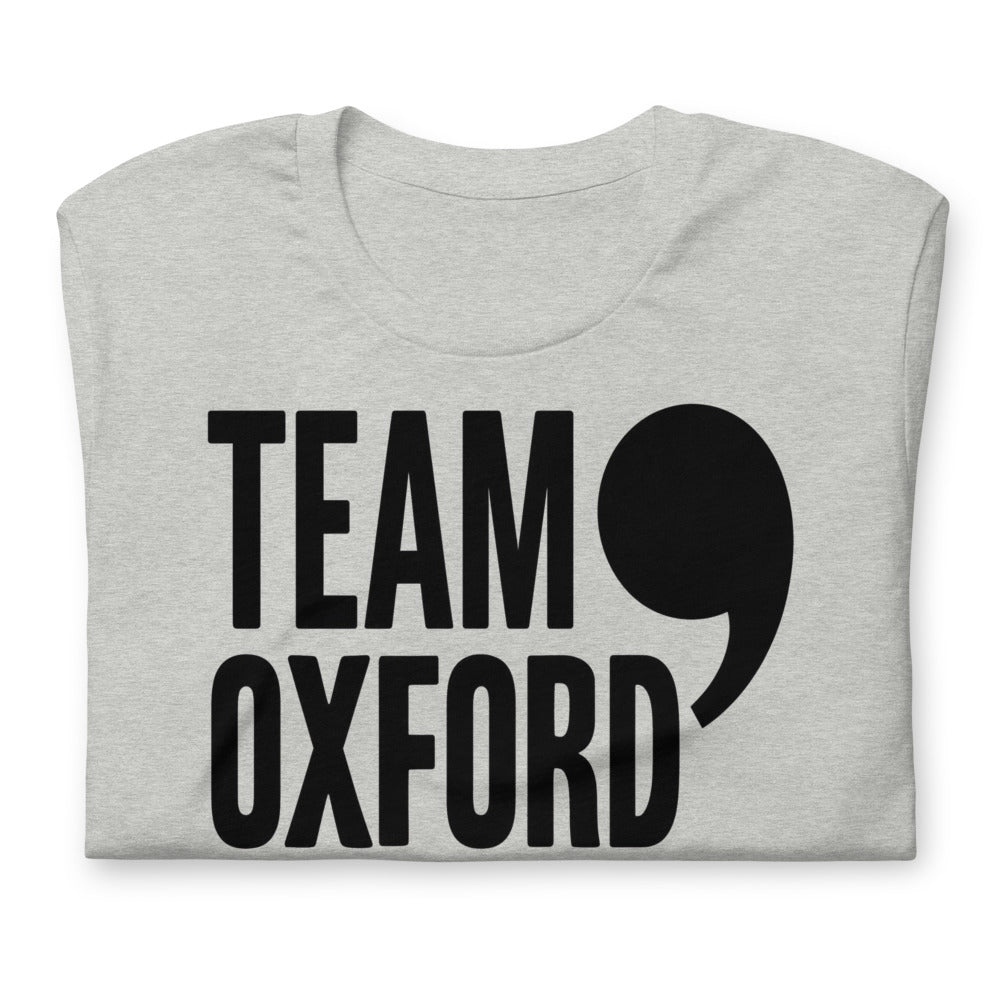 Team Oxford Comma — Because It Matters | Grammar Tee print detail 2