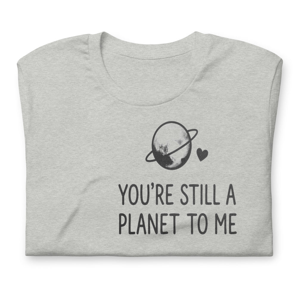 You're Still a Planet to Me | Retro Astronomy Tee print detail 2