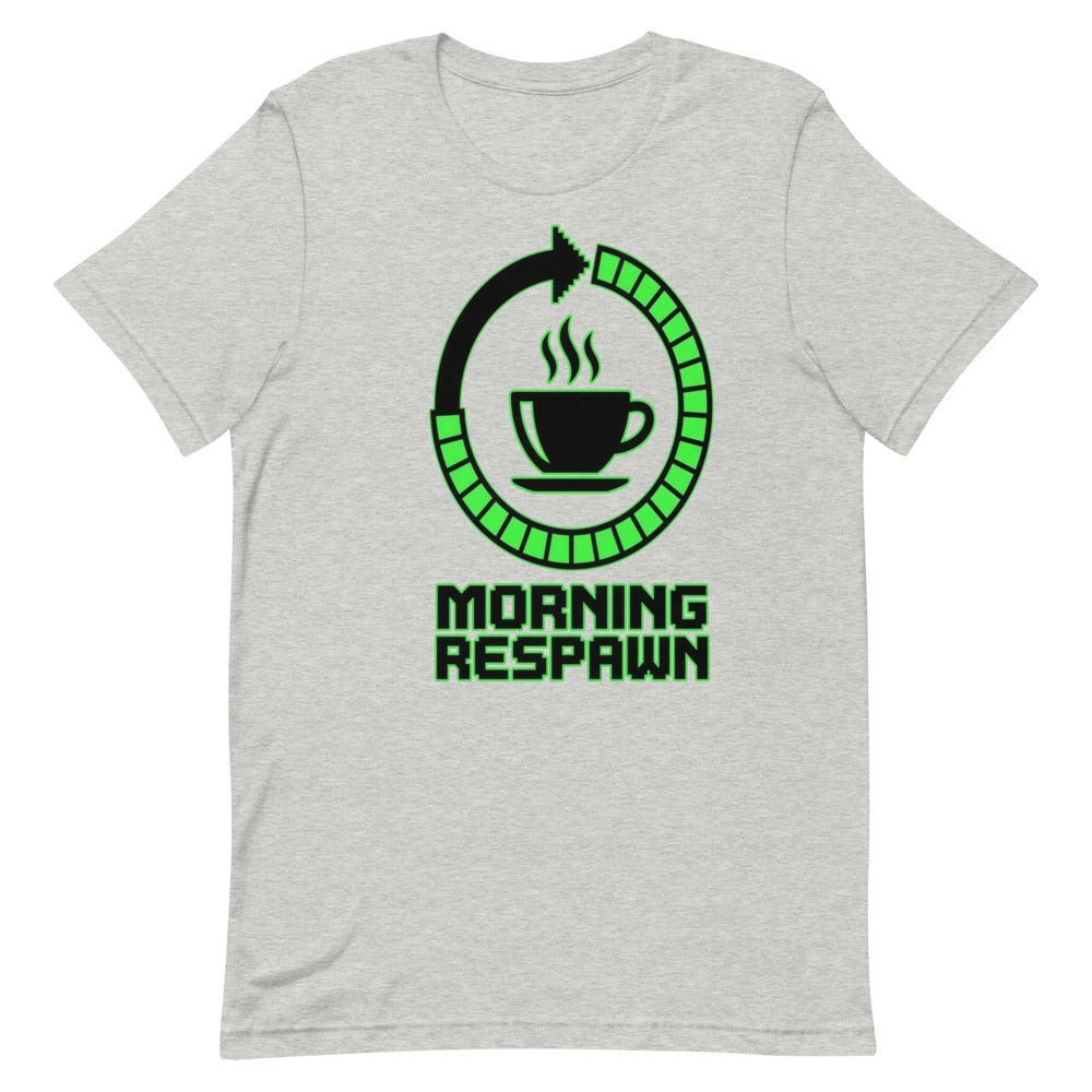Morning Respawn — Coffee Loading | Gamer Coffee Tee print detail 1