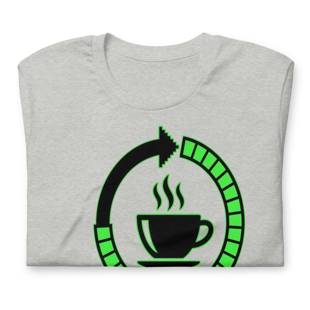 Morning Respawn — Coffee Loading | Gamer Coffee Tee print detail 2
