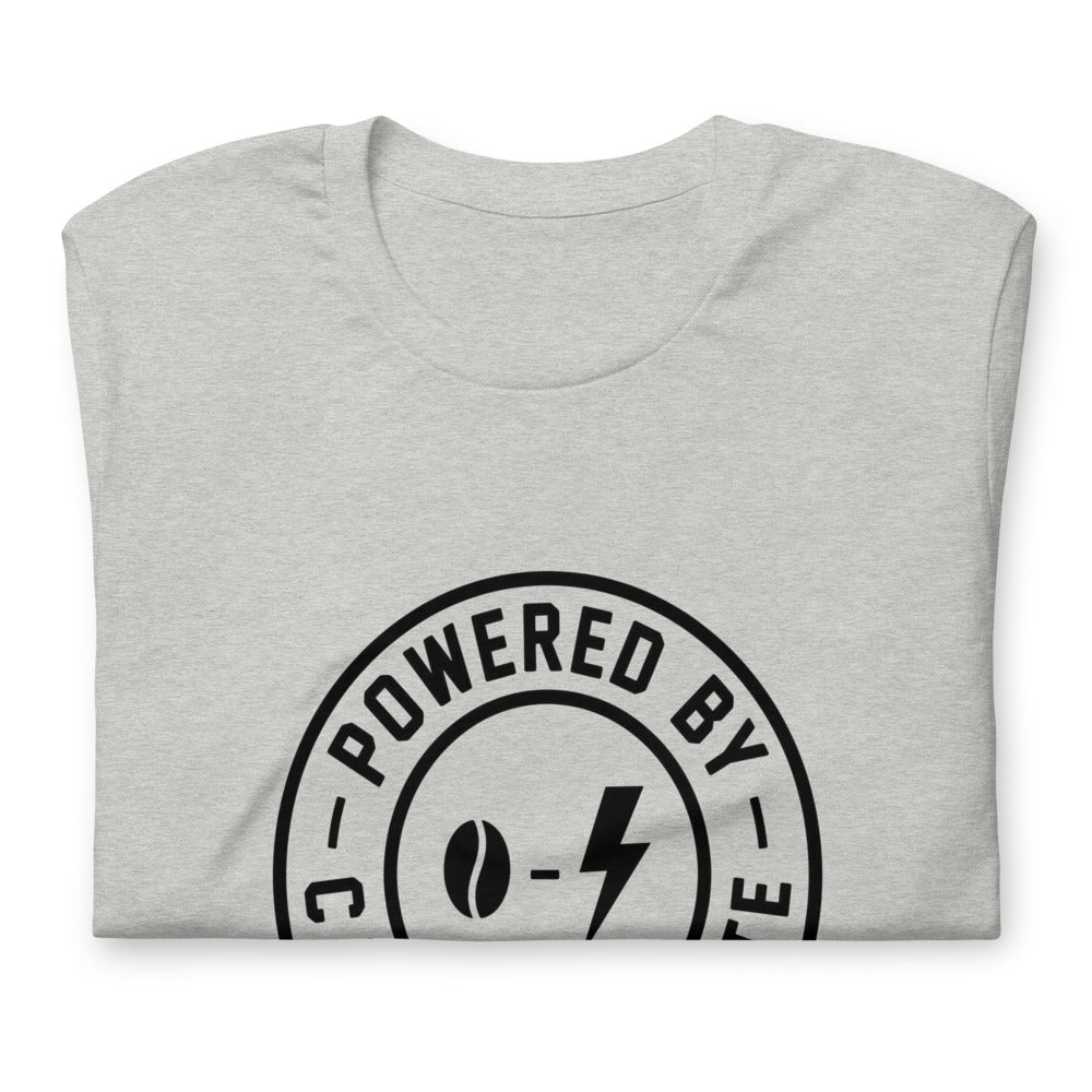 Powered by Caffeine & Spite | Badge Tee print detail 2