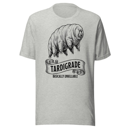 Tardigrade — Basically Unkillable | Vintage Science Tee Athletic Heather flat lay