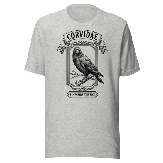 Corvidae — Remembers Your Face | Vintage Science Tee Athletic Heather flat lay