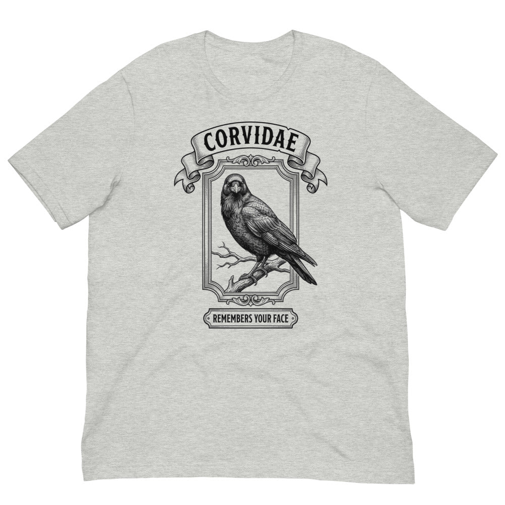 Corvidae — Remembers Your Face | Vintage Science Tee print detail 3