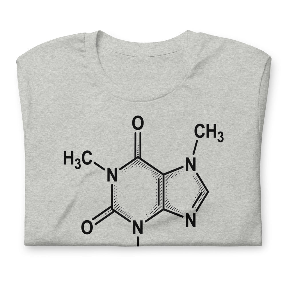 C8H10N4O2 — Ask Me About My Favorite Molecule | Chemistry Tee print detail 2